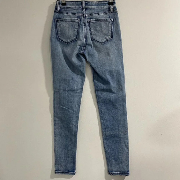 KanCan Distressed Skinny 3/25 Dark Wash Jeans - Picture 2 of 6